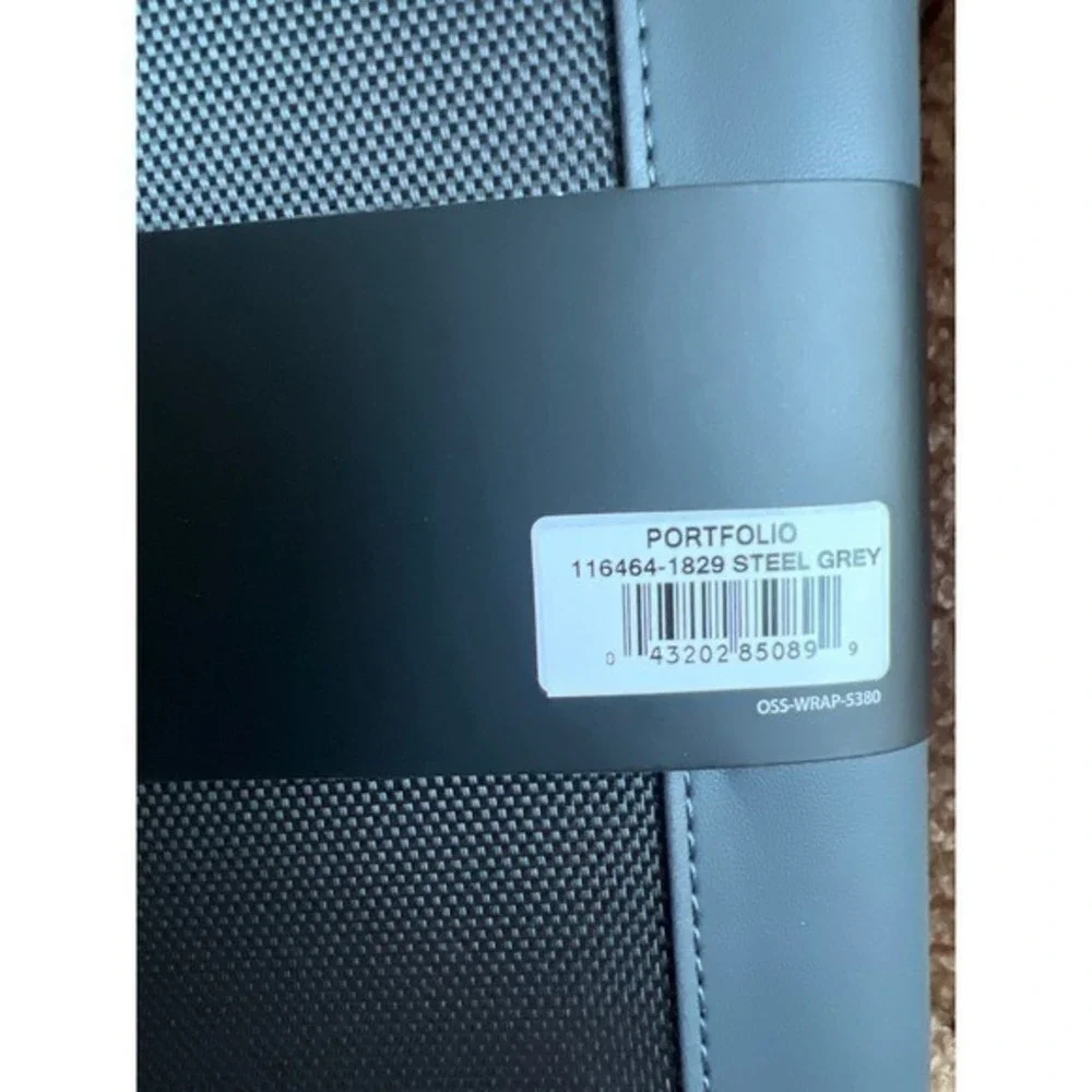 New Samsonite Xenon Business Portfolio  Writing Pad Steel Gray Ballistic Fabric
